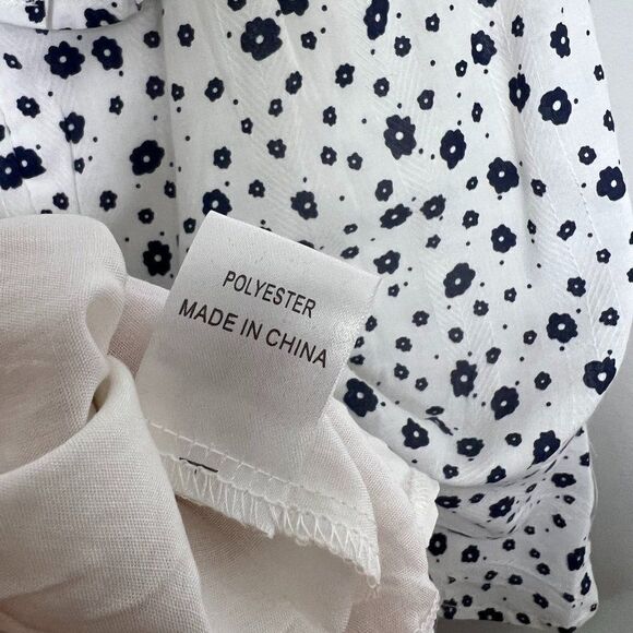 Princess Polly Womens White Floral Ruffle Open Tie Back Nate Mini Dress Size 6 - Picture 7 of 10